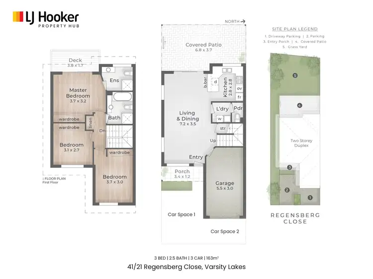 Floorplan of Homely townhouse listing, 41/21 Regensberg Close, Varsity Lakes QLD 4227