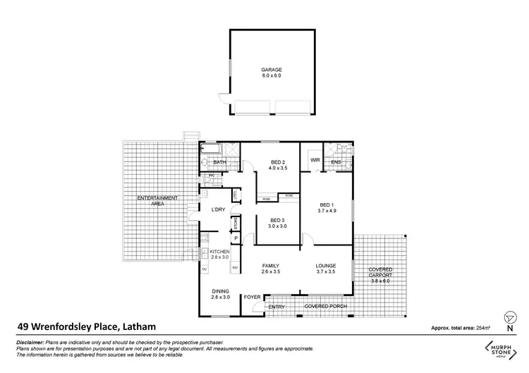 Floorplan of Homely house listing, 49 Wrenfordsley Place, Latham ACT 2615