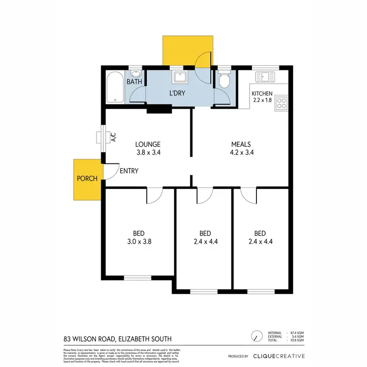 Floorplan of Homely house listing, 83 Willison Road, Elizabeth South SA 5112