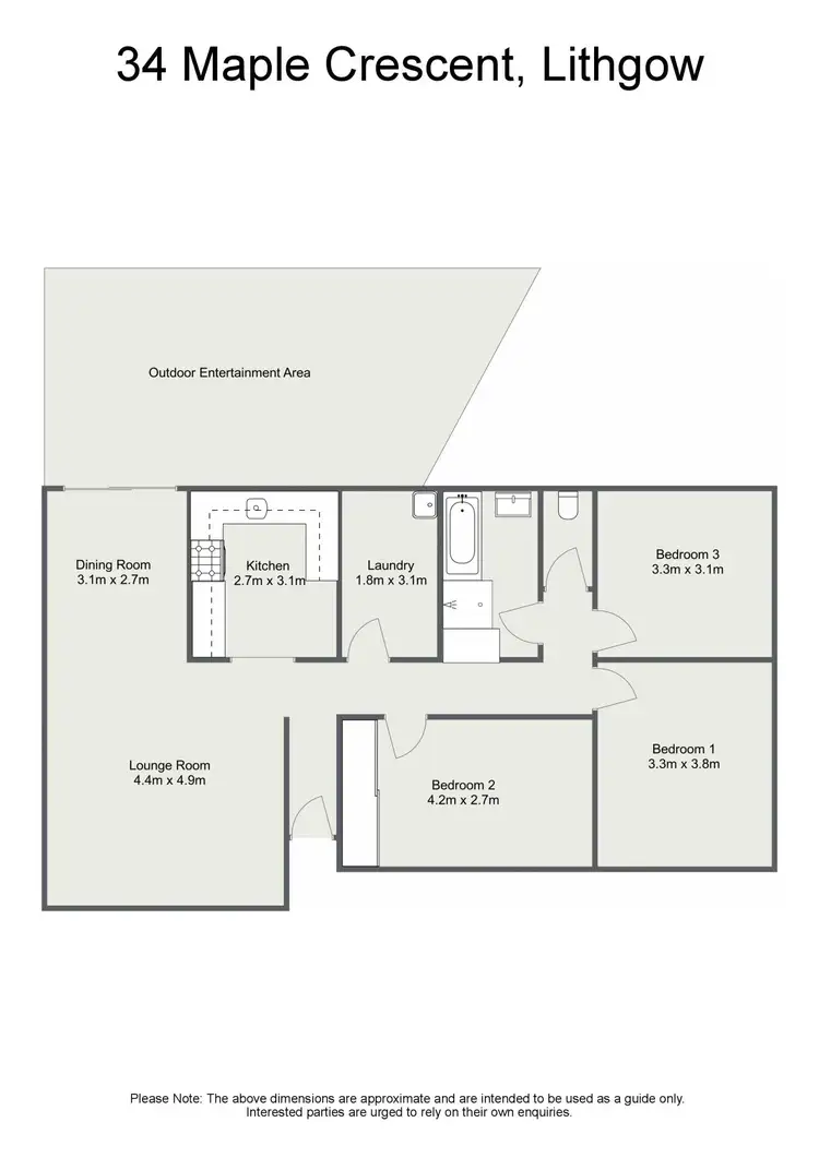 Floorplan of Homely house listing, 34 Maple Crescent, Lithgow NSW 2790