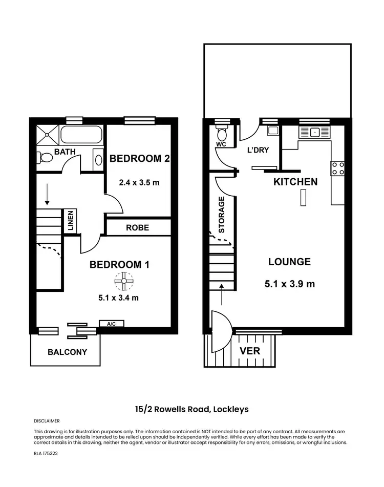 Floorplan of Homely townhouse listing, 15/2 Rowells Road, Lockleys SA 5032