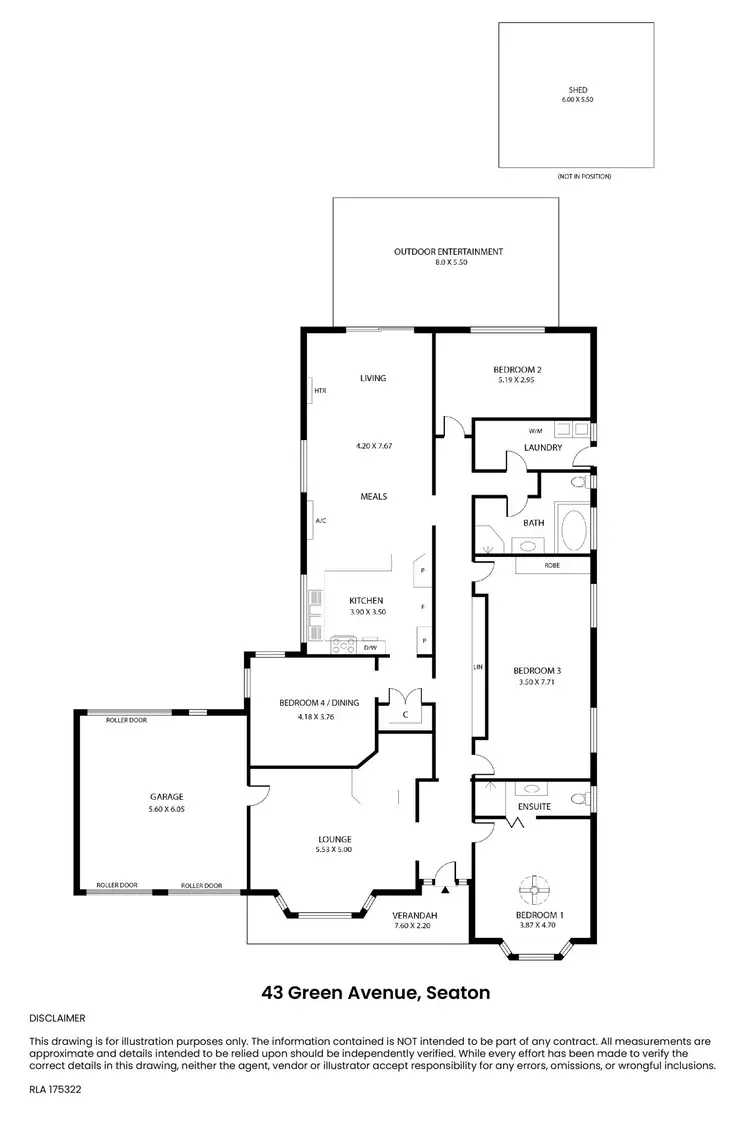Floorplan of Homely house listing, 43 Green Avenue, Seaton SA 5023