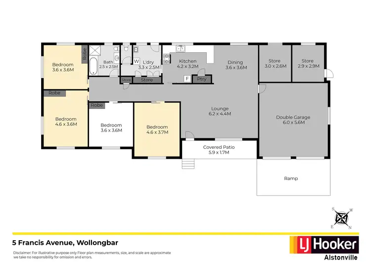 Floorplan of Homely house listing, 5 Francis Avenue (aka 1 Campbell Av), Wollongbar NSW 2477