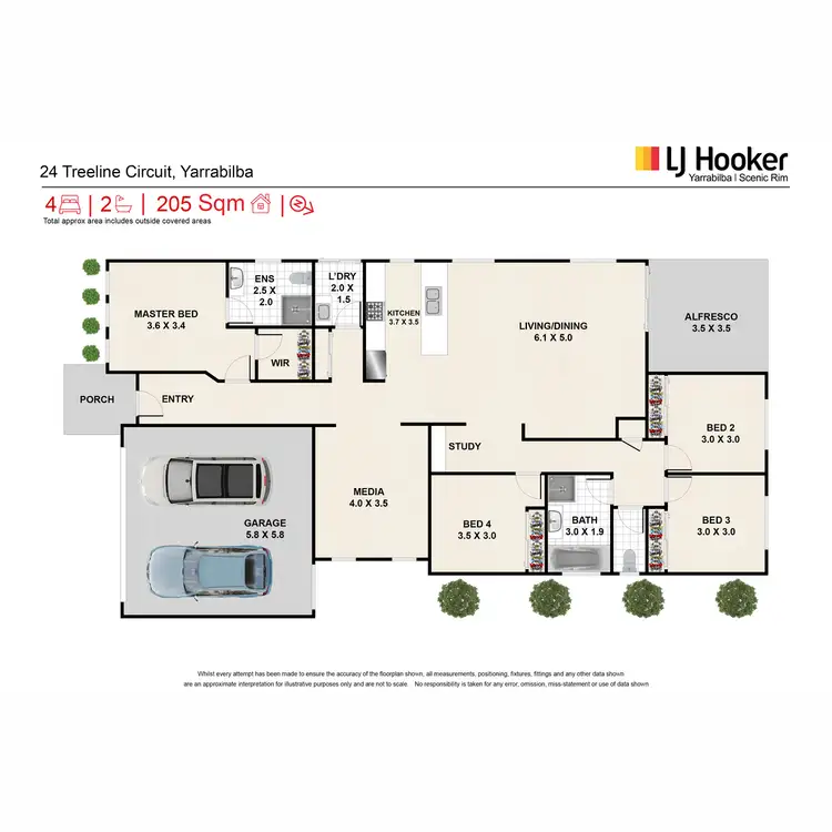 Floorplan of Homely house listing, 24 Treeline Circuit, Yarrabilba QLD 4207