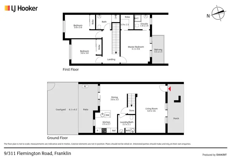 Floorplan of Homely townhouse listing, 9/311 Flemington Road, Franklin ACT 2913