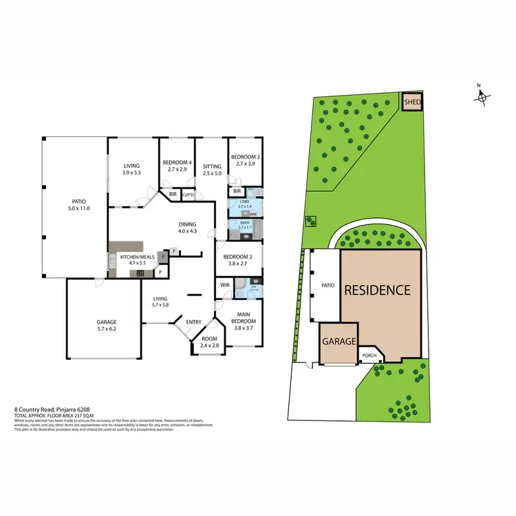 Floorplan of Homely house listing, 8 Country Road, Pinjarra WA 6208