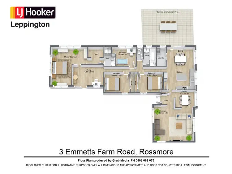 Floorplan of Homely rural property listing, 3 Emmetts Farm Road, Rossmore NSW 2557