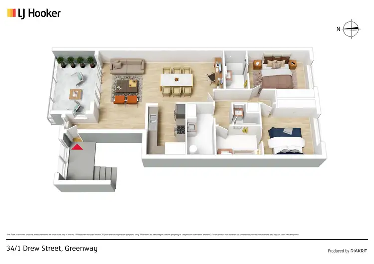 Floorplan of Homely apartment listing, 34/1 Drew Street, Greenway ACT 2900