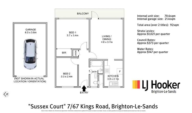 Floorplan of Homely unit listing, 7/67 Kings Road, Brighton-Le-Sands NSW 2216