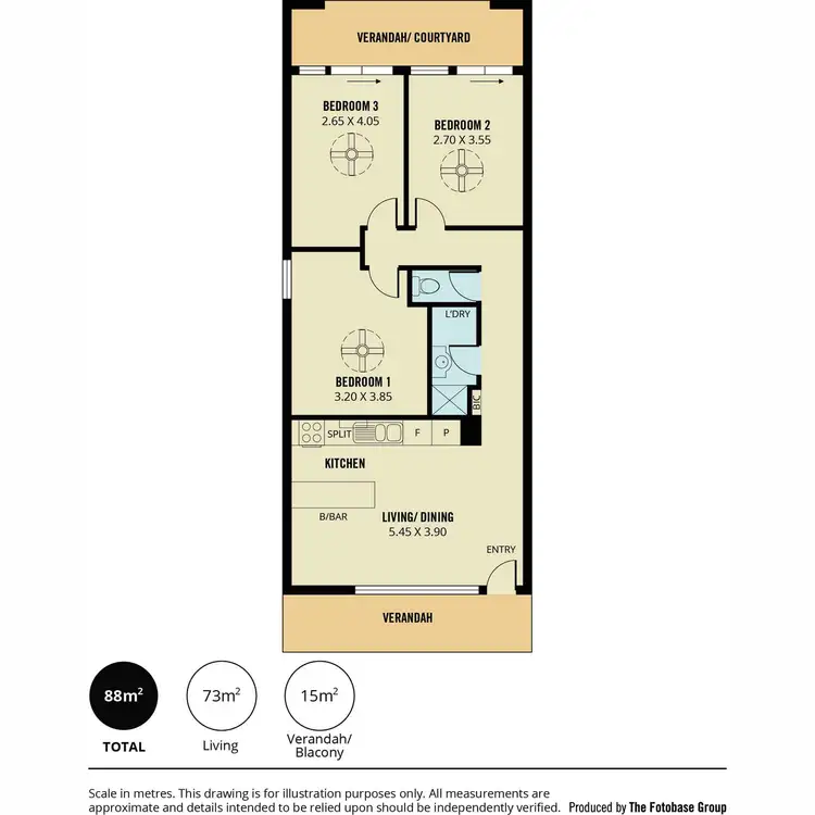 Floorplan of Homely unit listing, 2/13 Yates Street, Mawson Lakes SA 5095