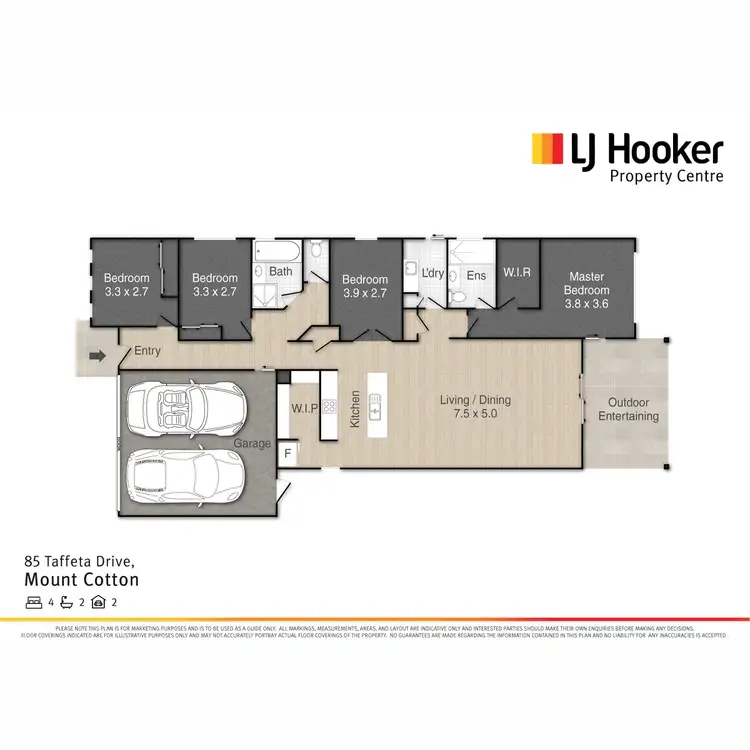 Floorplan of Homely house listing, 85 Taffeta Drive, Mount Cotton QLD 4165