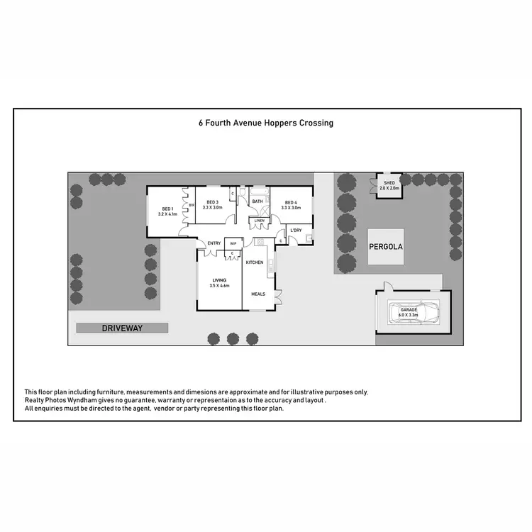 Floorplan of Homely house listing, 6 Fourth Avenue, Hoppers Crossing VIC 3029