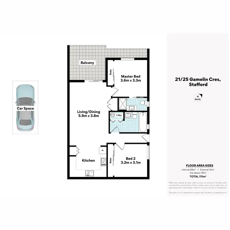Floorplan of Homely apartment listing, 21/25 Gamelin Crescent, Stafford QLD 4053