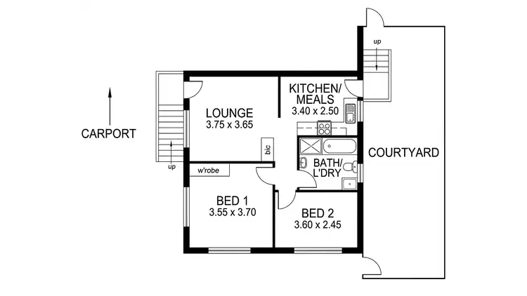 Floorplan of Homely unit listing, 1/267 Belair Road, Torrens Park SA 5062