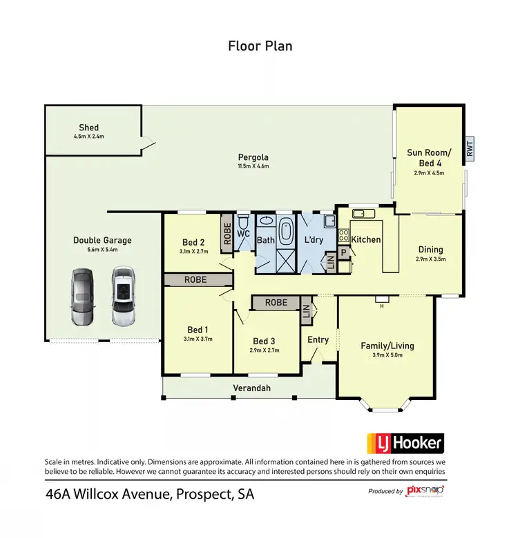 Floorplan of Homely house listing, 46A Willcox Ave, Prospect SA 5082