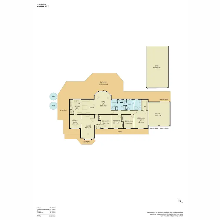 Floorplan of Homely house listing, 11 Barkley Drive, Gawler Belt SA 5118