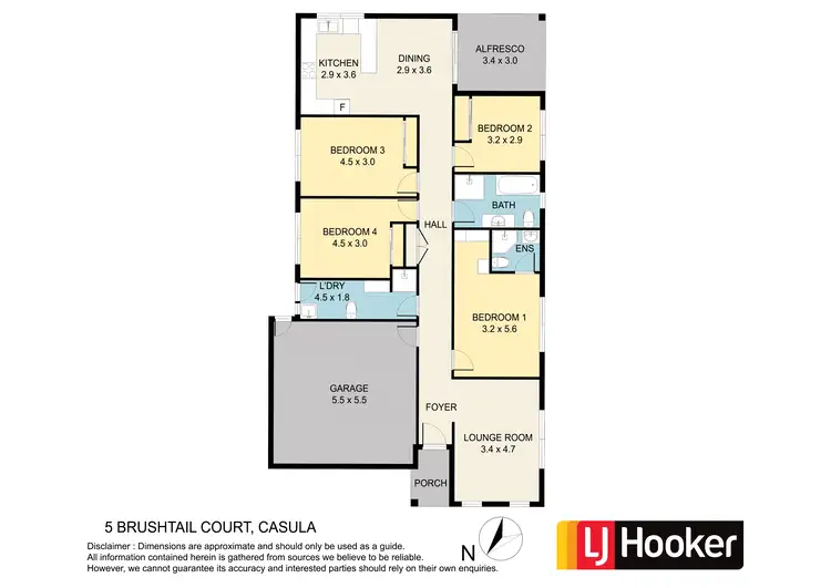 Floorplan of Homely house listing, 5 Brushtail Court, Casula NSW 2170