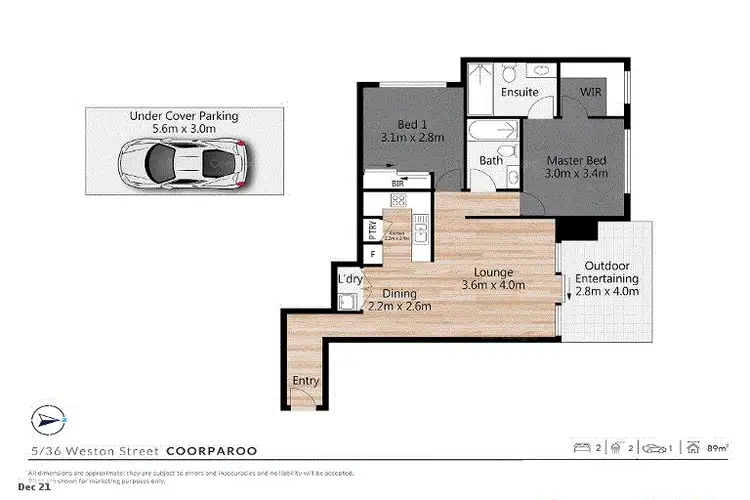Floorplan of Homely unit listing, 5/36 Weston Street, Coorparoo QLD 4151