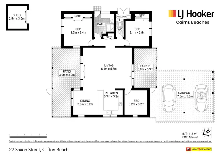 Floorplan of Homely house listing, 22 Saxon Street, Clifton Beach QLD 4879