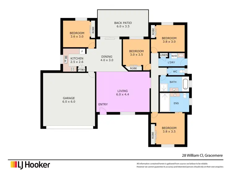 Floorplan of Homely house listing, 28 William Close, Gracemere QLD 4702