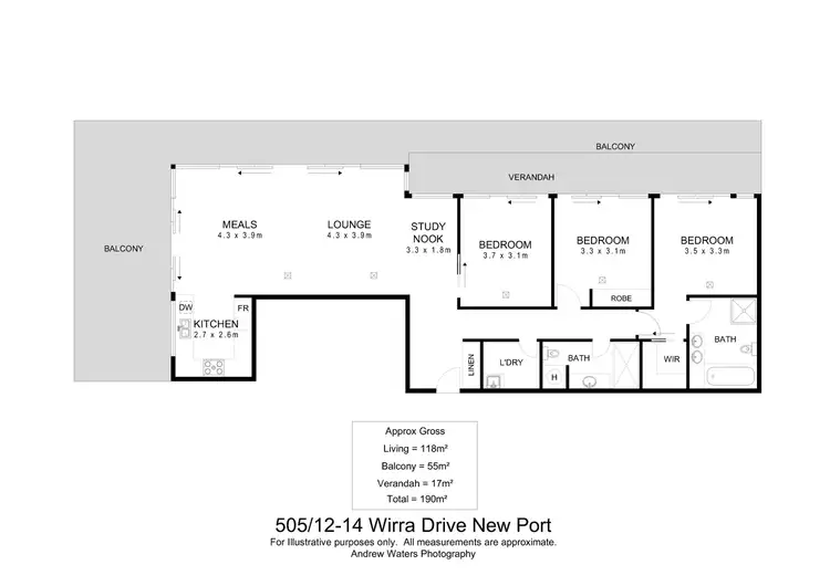 Floorplan of Homely apartment listing, 505/12-14 Wirra Drive, New Port SA 5015