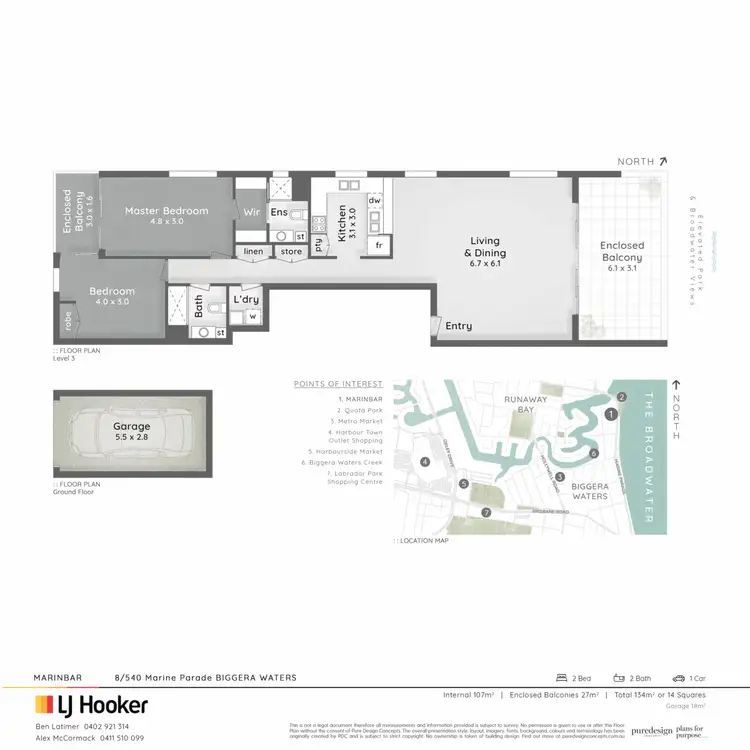 Floorplan of Homely apartment listing, 8/540 Marine Parade, Biggera Waters QLD 4216