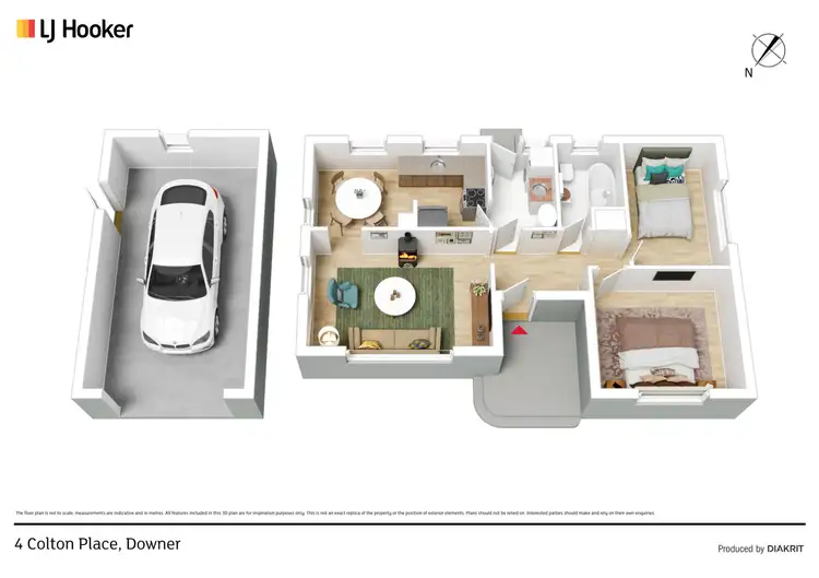 Floorplan of Homely house listing, 4 Colton Place, Downer ACT 2602