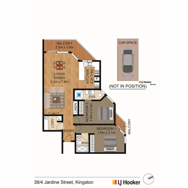 Floorplan of Homely apartment listing, 38/4 Jardine Street, Kingston ACT 2604
