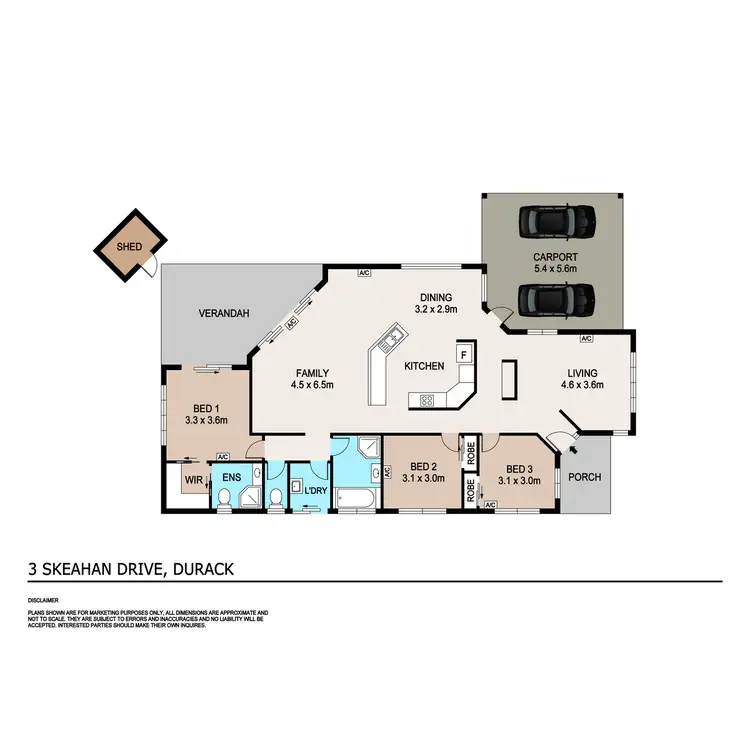 Floorplan of Homely house listing, 3 Skeahan Drive, Durack NT 830