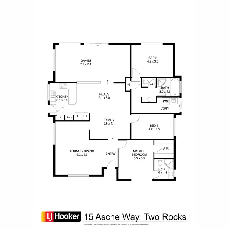 Floorplan of Homely house listing, 15 Asche Way, Two Rocks WA 6037