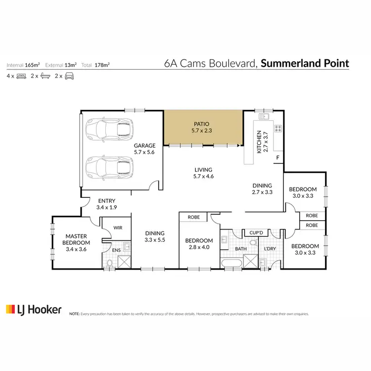 Floorplan of Homely house listing, 6a Cams Boulevard, Summerland Point NSW 2259