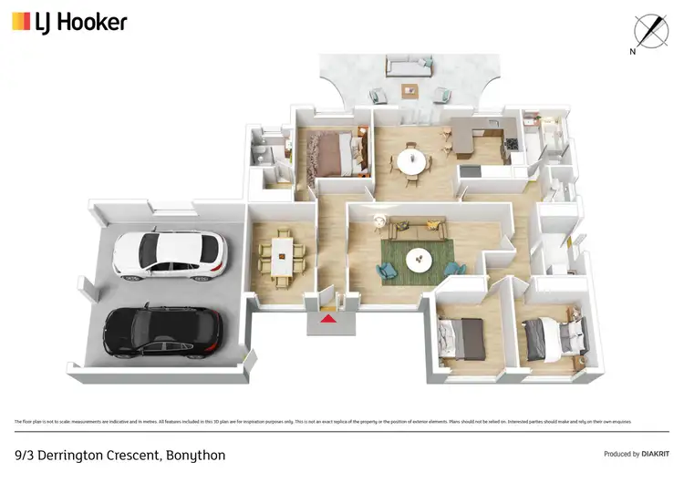 Floorplan of Homely townhouse listing, 9/3 Derrington Crescent, Bonython ACT 2905