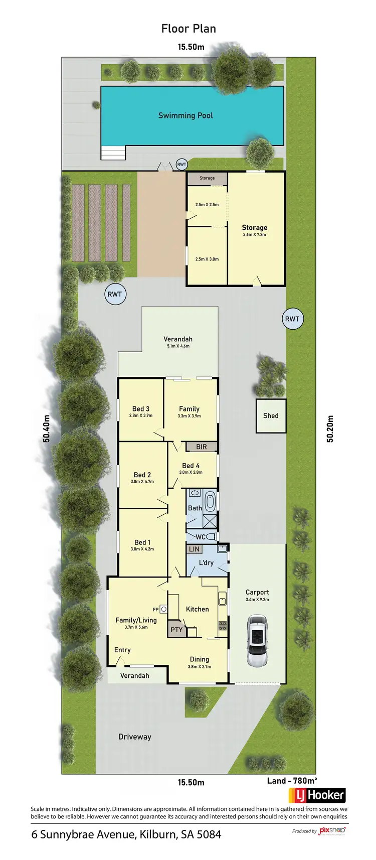 Floorplan of Homely house listing, 6 Sunnybrae Ave, Kilburn SA 5084