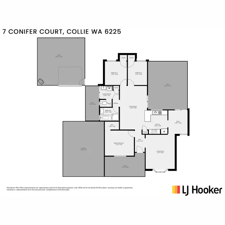 Floorplan of Homely house listing, 7 Conifer Court, Collie WA 6225