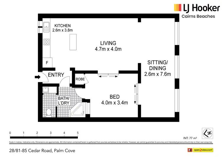 Floorplan of Homely unit listing, 28/81-85 Cedar Road, Palm Cove QLD 4879