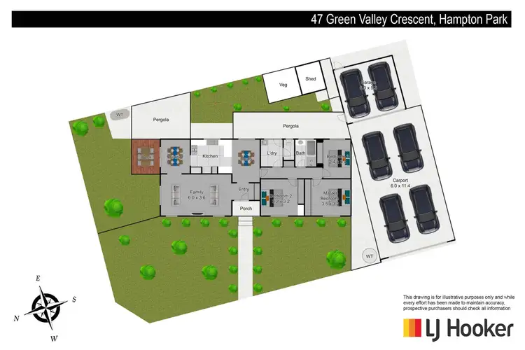 Floorplan of Homely house listing, 47 Green Valley Crescent, Hampton Park VIC 3976