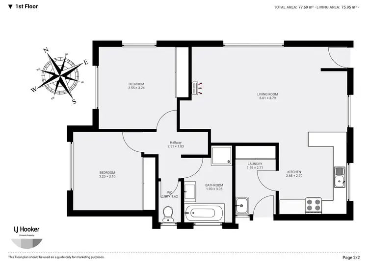 Floorplan of Homely unit listing, Unit 3/34 Ripley Road, West Moonah TAS 7009
