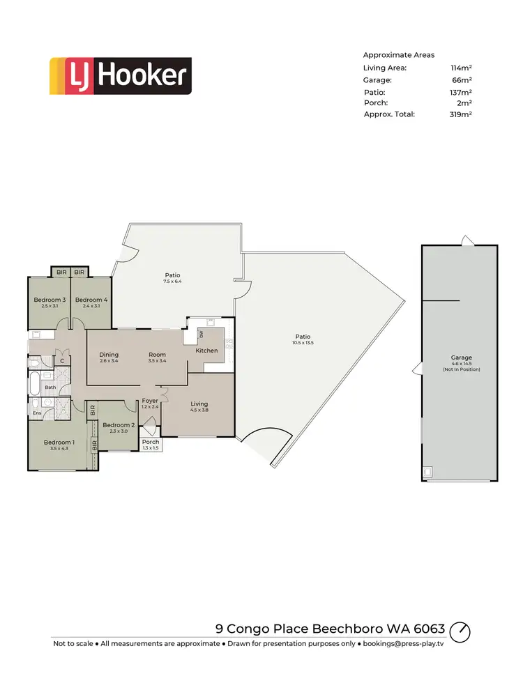 Floorplan of Homely house listing, 9 Congo Place, Beechboro WA 6063