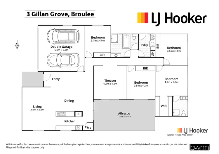 Floorplan of Homely house listing, 3 Gillan Grove, Broulee NSW 2537