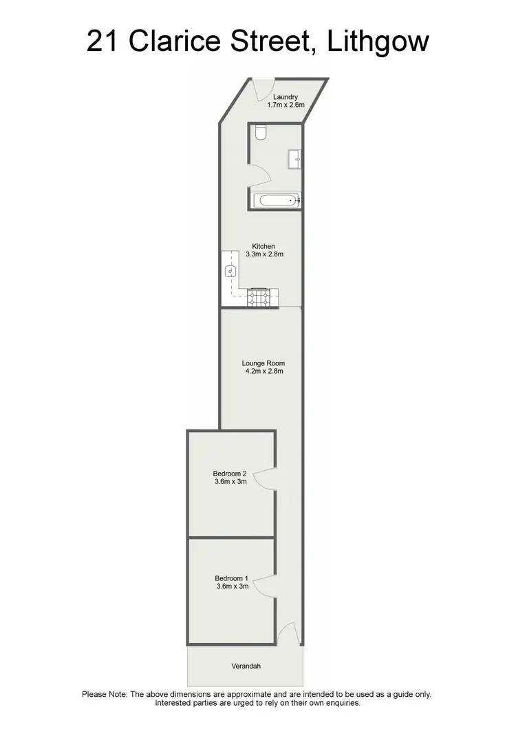 Floorplan of Homely townhouse listing, 21 Clarice Street, Lithgow NSW 2790