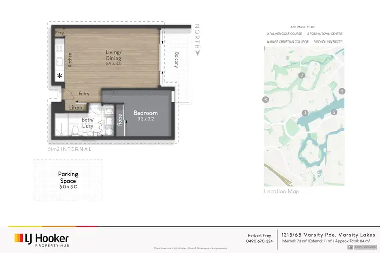 Floorplan of Homely apartment listing, 1215/65 Varsity Parade, Varsity Lakes QLD 4227