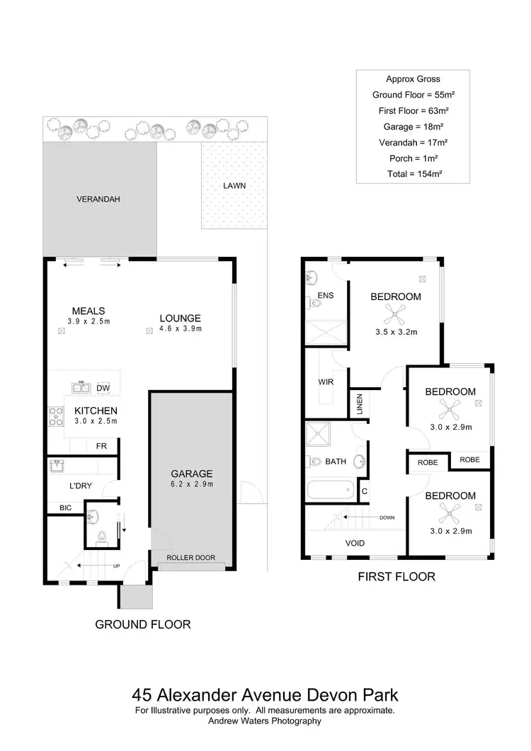 Floorplan of Homely townhouse listing, 45 Alexander Avenue, Devon Park SA 5008