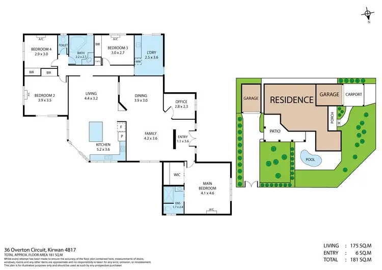 Floorplan of Homely house listing, 36 Overton Circuit, Kirwan QLD 4817