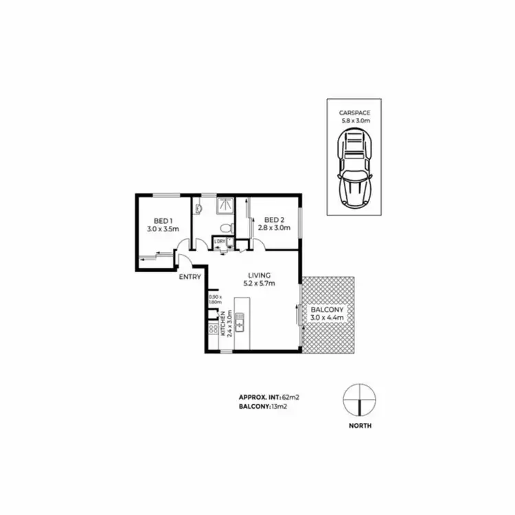 Floorplan of Homely apartment listing, 6/56 Dickenson Street, Carina QLD 4152