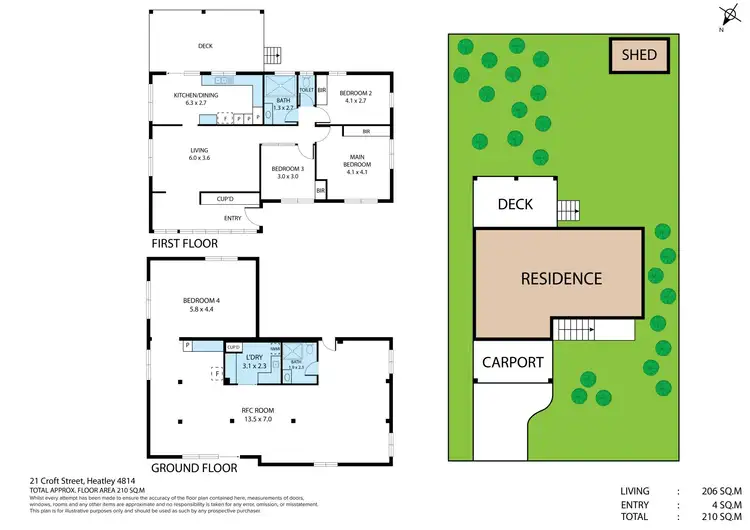 Floorplan of Homely house listing, 21 Croft Street, Heatley QLD 4814