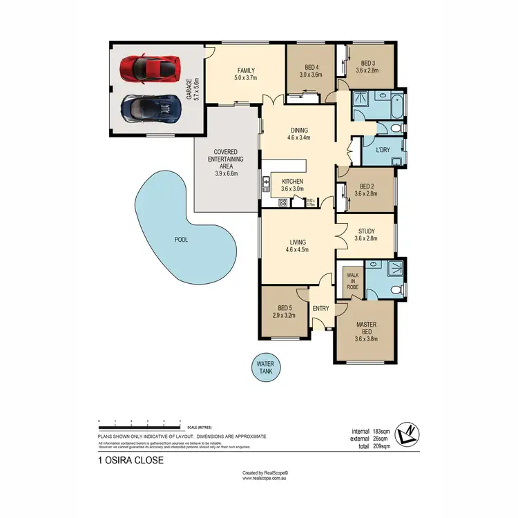 Floorplan of Homely house listing, 1 Osira Close, Eatons Hill QLD 4037
