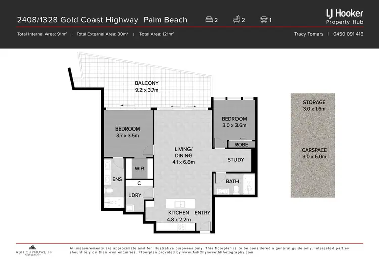 Floorplan of Homely apartment listing, 2408/1328 Gold Coast Highway, Palm Beach QLD 4221