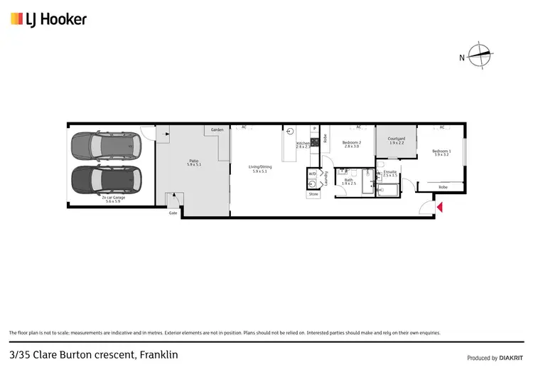 Floorplan of Homely townhouse listing, 3/35 Clare Burton Crescent, Franklin ACT 2913
