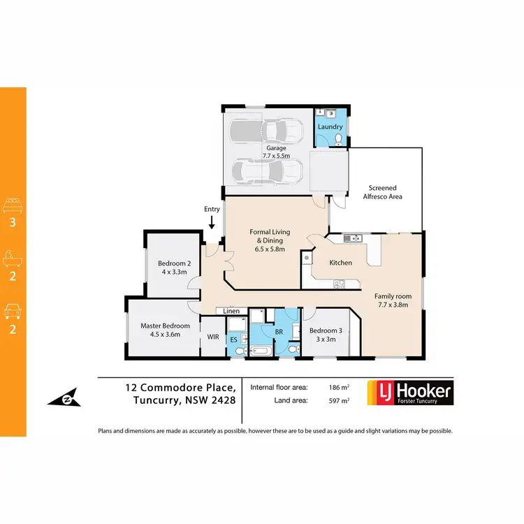 Floorplan of Homely house listing, 12 Commodore Place, Tuncurry NSW 2428