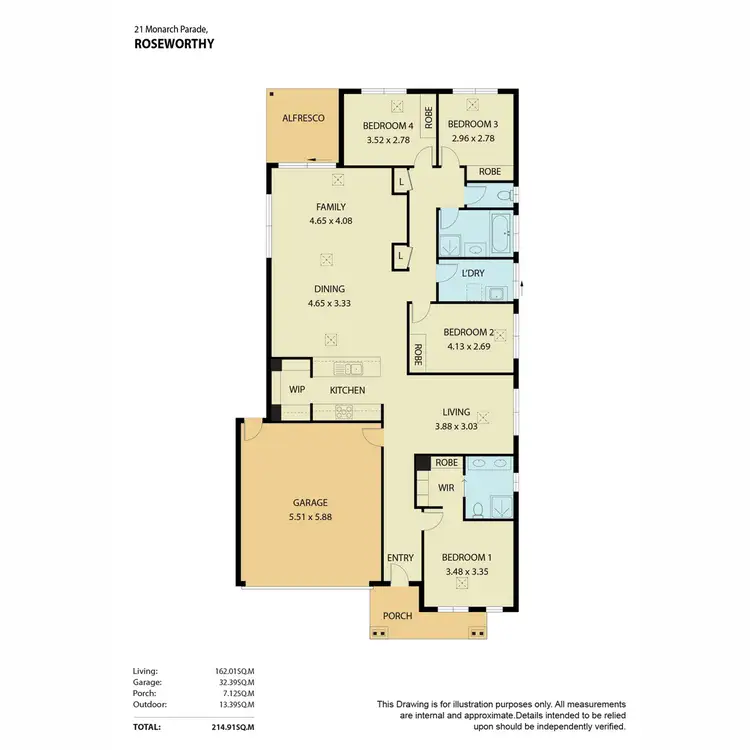 Floorplan of Homely house listing, 21 Monarch Parade, Roseworthy SA 5371